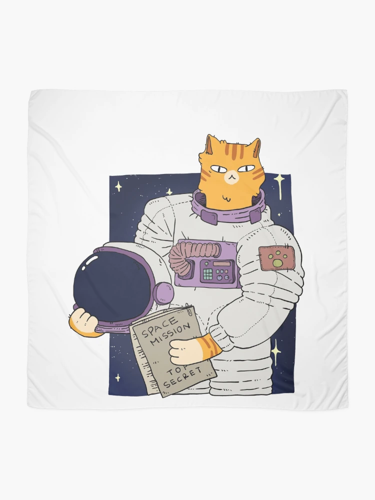 Thumbnail 2 of 3, Scarf, Catstronaut designed and sold by Childish by Design.