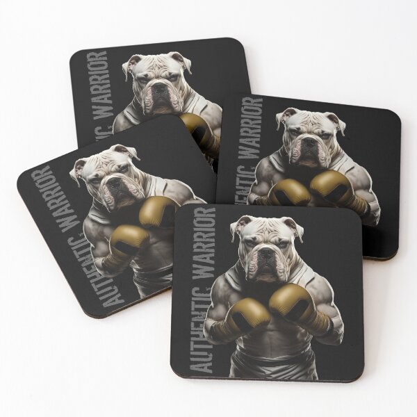 Item preview, Authentic Warrior Bulldog Boxing - Bulldog Fighter Wearing Boxing Gloves designed and sold by MadeByRobots.