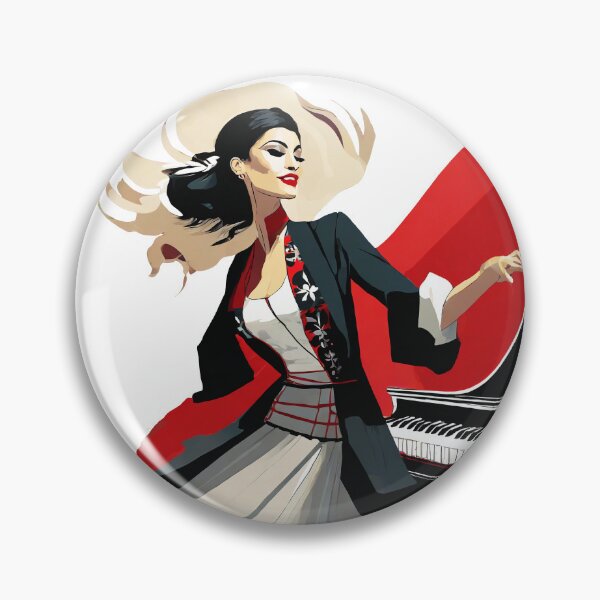 Aperçu de l'œuvre femme pianiste créée et vendue par NotesForMusic.