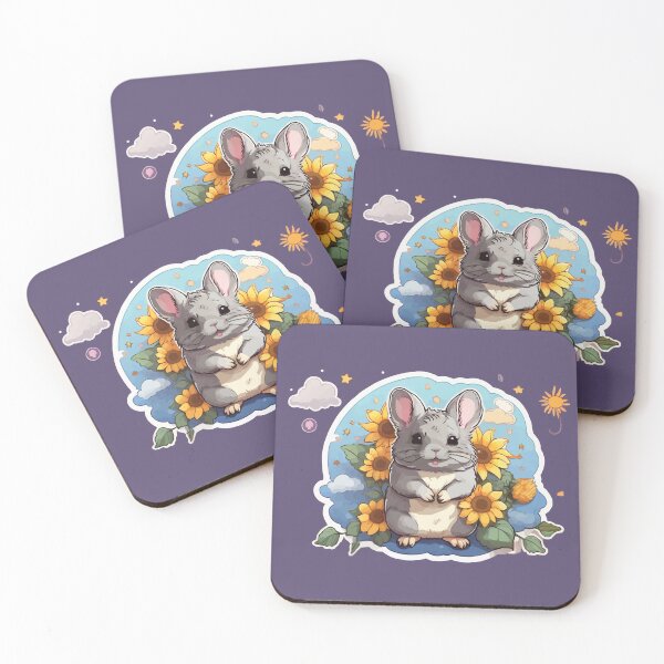 Item preview, Chinchilla Mom - Cute Chinchilla Sunflower Pastel Flowers designed and sold by thecatcouch.