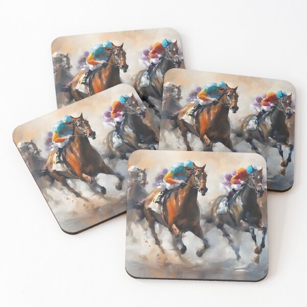 Item preview, Painting: Horse racing designed and sold by Didier Junk.