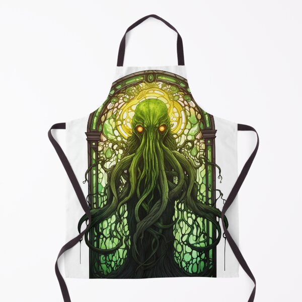 Item preview, Cthulhu Rising Stained Glass Window Temple Church No 2 designed and sold by LastHighwayTees.