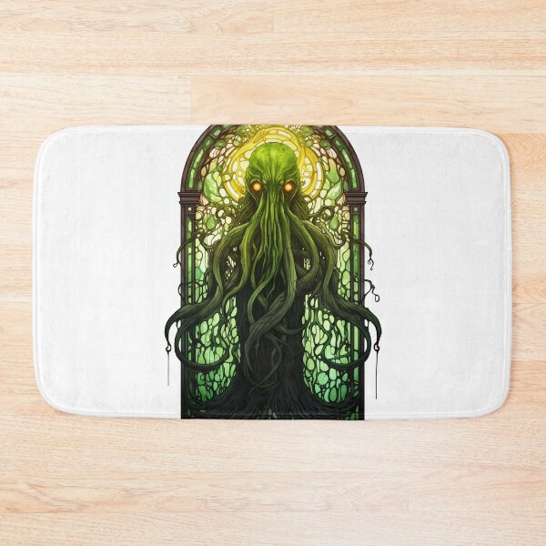 Item preview, Cthulhu Rising Stained Glass Window Temple Church No 2 designed and sold by LastHighwayTees.