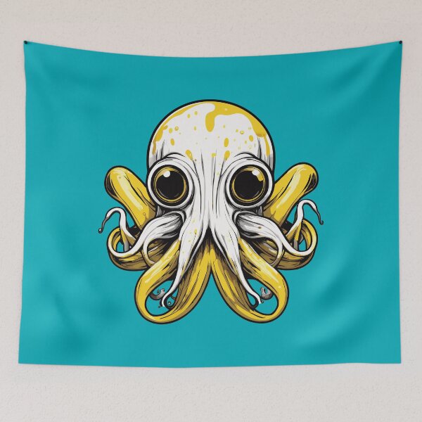 Item preview, Cute squid with banana tentacles designed and sold by twisted-dot.