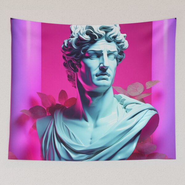 Item preview, Antique Serenity: Retro Busts in Synthwave Harmony designed and sold by Mullet Monkey.