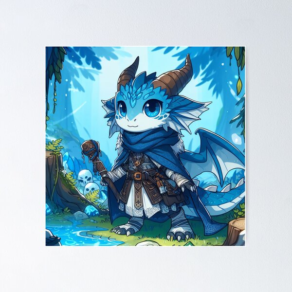 Item preview, Azure Wanderwillow Dragon D&D designed and sold by dragongf.