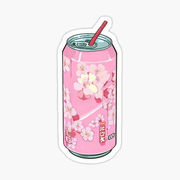 Artikel-Vorschau von Retro Cherry Blossom Cola Ästhetische Dose, designt und verkauft von Kayochine.