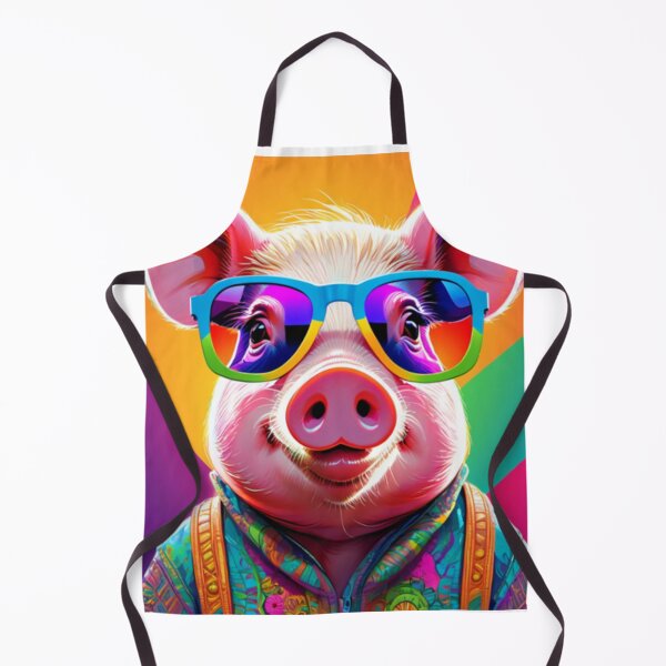 Item preview, Rainbow Pig Wearing Sunglasses designed and sold by GypsyGarou.