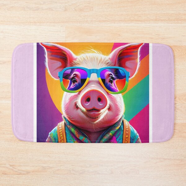 Item preview, Rainbow Pig Wearing Sunglasses designed and sold by GypsyGarou.
