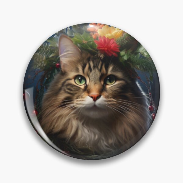 Artikelvorschau, AngelSmiles - Der Festliche Kater: Ein Geschmückter Kopf für Weihnachten entworfen und verkauft von Angelsmiles.