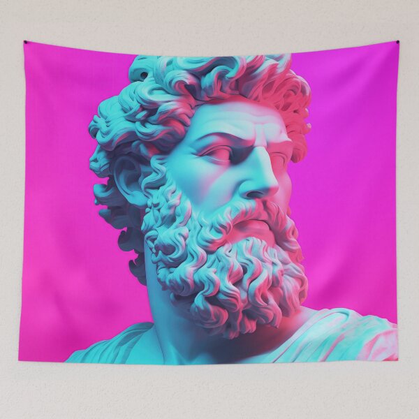 Item preview, Neoclassical Whispers: Synthwave Saga of Ancient Forms designed and sold by Mullet Monkey.
