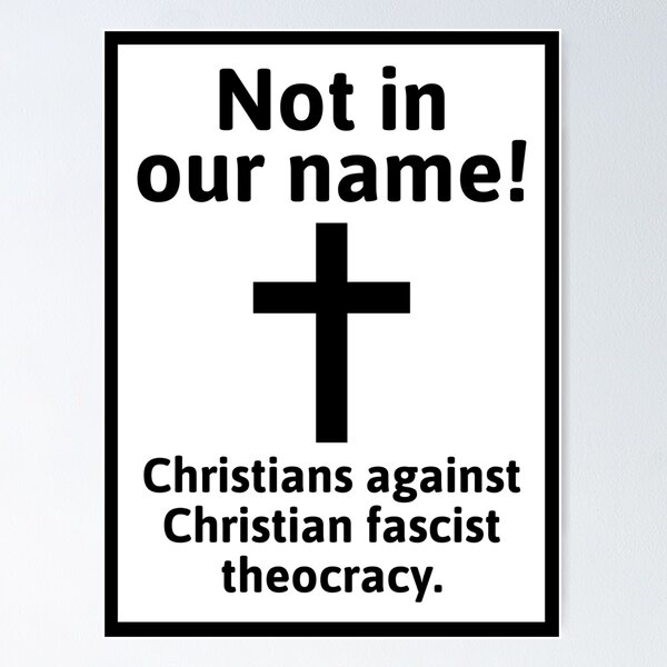 Item preview, Christians against fascist theocracy  designed and sold by Rachel the Artist .