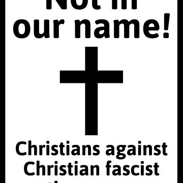 Artwork thumbnail, Christians against fascist theocracy by Rachel the Artist