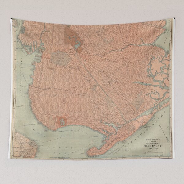 Item preview, Vintage Map of Brooklyn NY (1902) designed and sold by BravuraMedia.