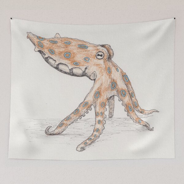 Item preview, Blue Ringed Octopus designed and sold by alfietreloarart.