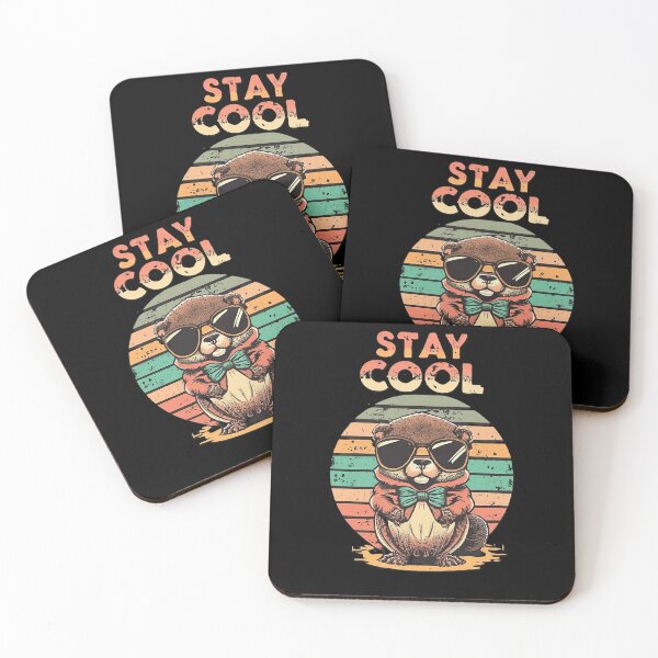 Item preview, Retro Sunset Beaver: Stay Cool designed and sold by LumberEchoArts.