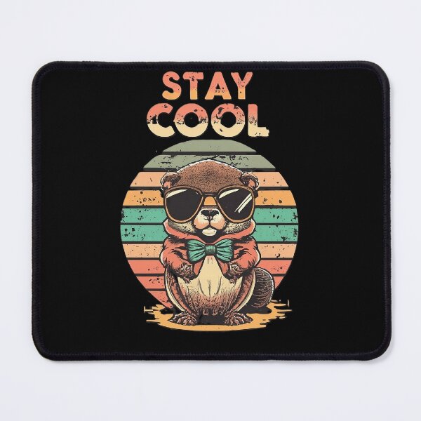 Item preview, Retro Sunset Beaver: Stay Cool designed and sold by LumberEchoArts.