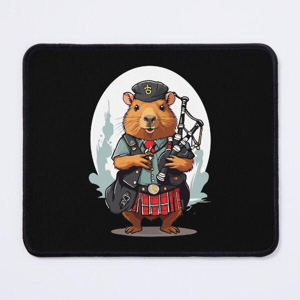 Item preview, Bagpiper capybara. Traditional Scottish musician. designed and sold by twisted-dot.
