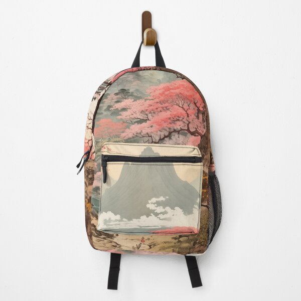 Item preview, Traditional Japanese Painting of Natural Landscape with Mountains and Sakura Trees designed and sold by Je-we.