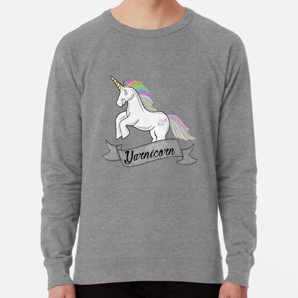 Yarnicorn knitting unicorn Lightweight Sweatshirt
