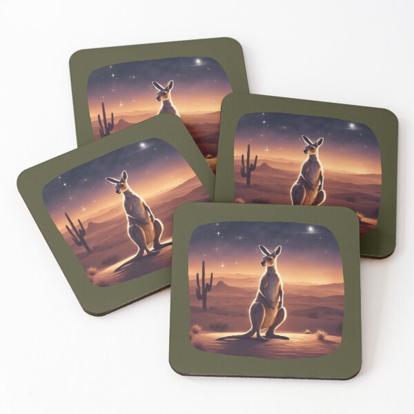 Item preview, Kangaroo in the desert designed and sold by KarakitAI.