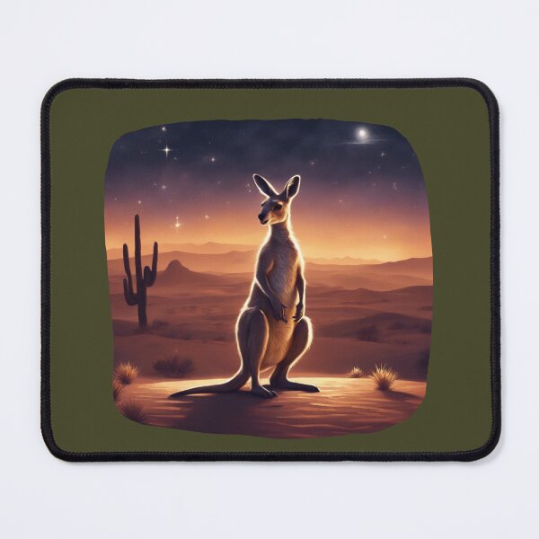 Item preview, Kangaroo in the desert designed and sold by KarakitAI.