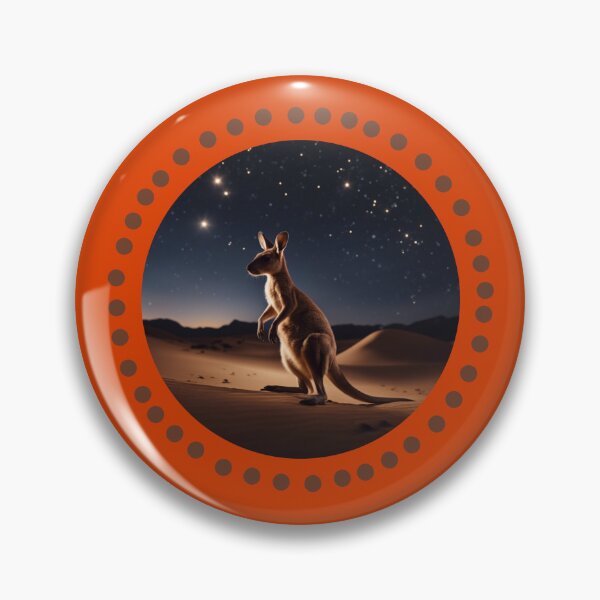 Item preview, Kangaroo in the desert in the desert designed and sold by KarakitAI.
