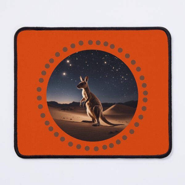 Item preview, Kangaroo in the desert in the desert designed and sold by KarakitAI.