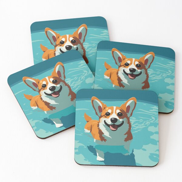 Item preview, Swimming Corgi designed and sold by Corgi-at-night.