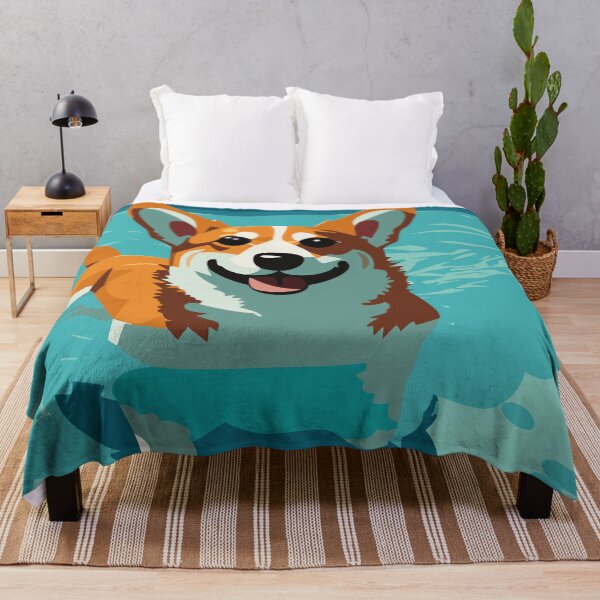 Item preview, Swimming Corgi designed and sold by Corgi-at-night.