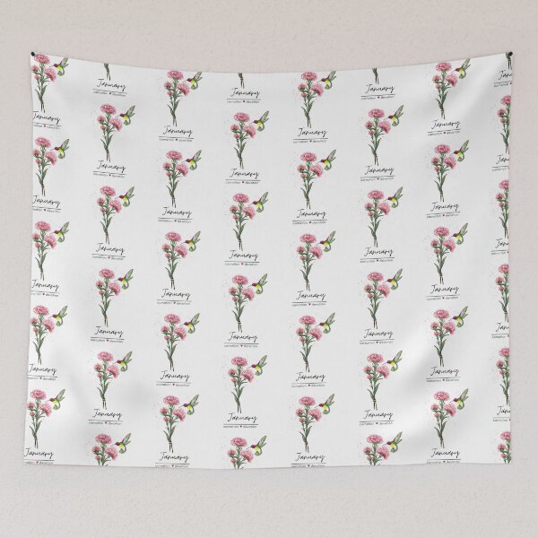Item preview, January Birth Flower - Carnation designed and sold by Roy & Tiffany.