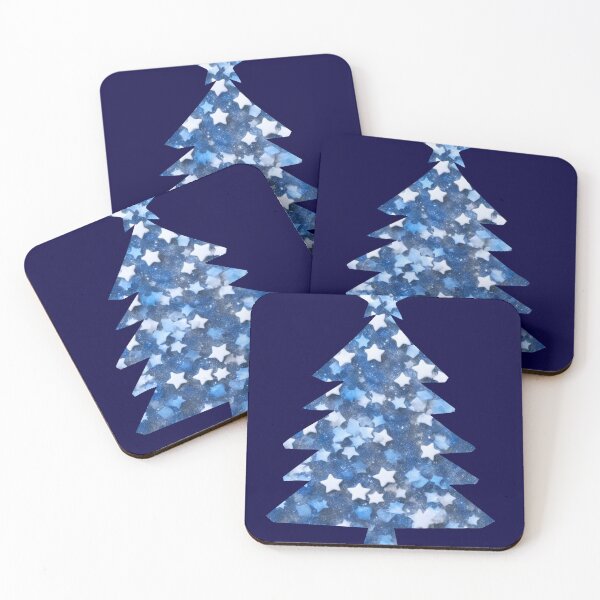 Item preview, Christmas tree blue glitter designed and sold by KarakitAI.