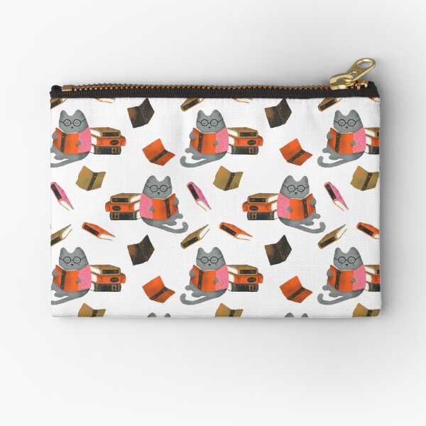 Reading Cat Zipper Pouch