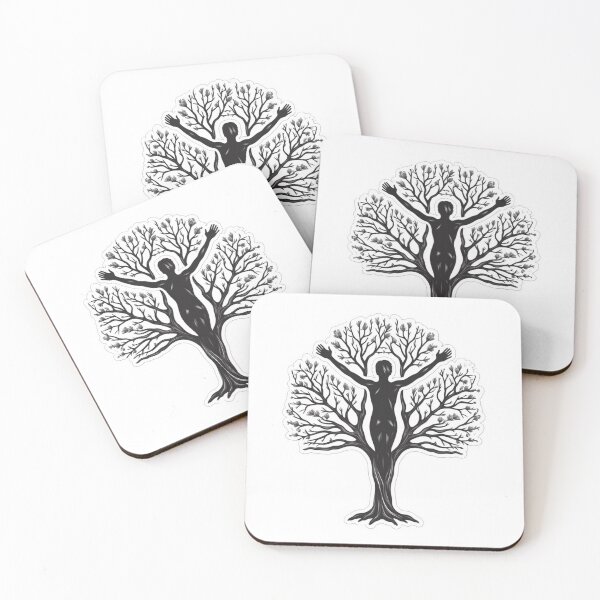 Item preview, Serene Silhouette Yoga Tree Pose - Nature-Inspired Meditation Art designed and sold by NovaGenArt.