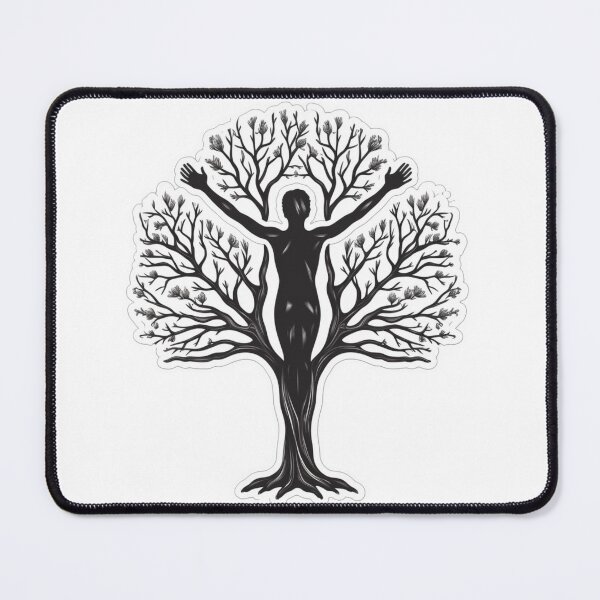 Item preview, Serene Silhouette Yoga Tree Pose - Nature-Inspired Meditation Art designed and sold by NovaGenArt.