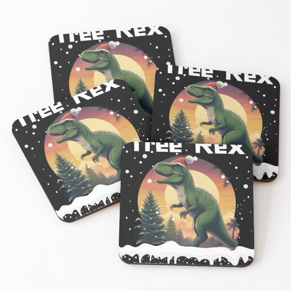 Item preview,  Tree Rex Dinosaur Christmas Vintage Snow sunset designed and sold by Smix Pixels.
