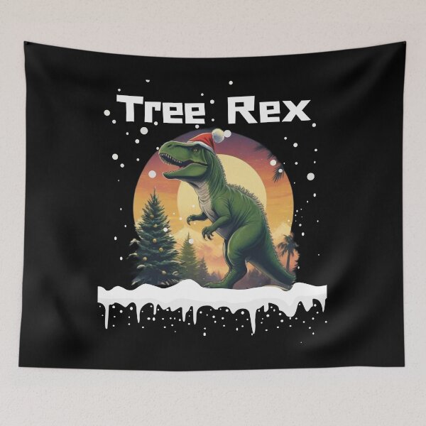 Item preview,  Tree Rex Dinosaur Christmas Vintage Snow sunset designed and sold by Smix Pixels.