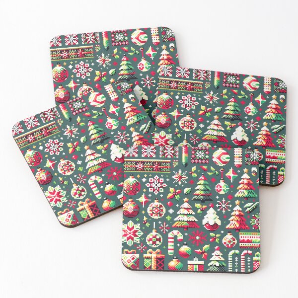 Item preview, Retro Holiday Pixels: Christmas in 8-Bit designed and sold by Gravitylessarts.