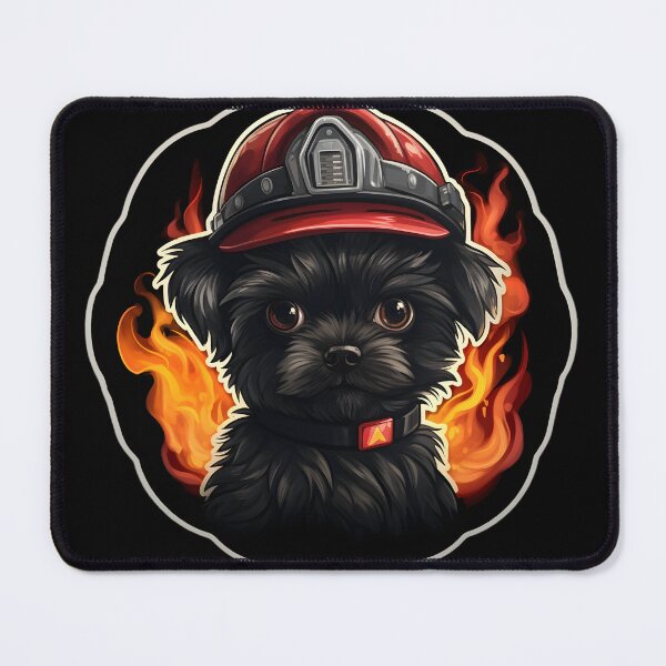 Item preview, Firefighter Affenpinscher designed and sold by CUTEDOGGIEZ.
