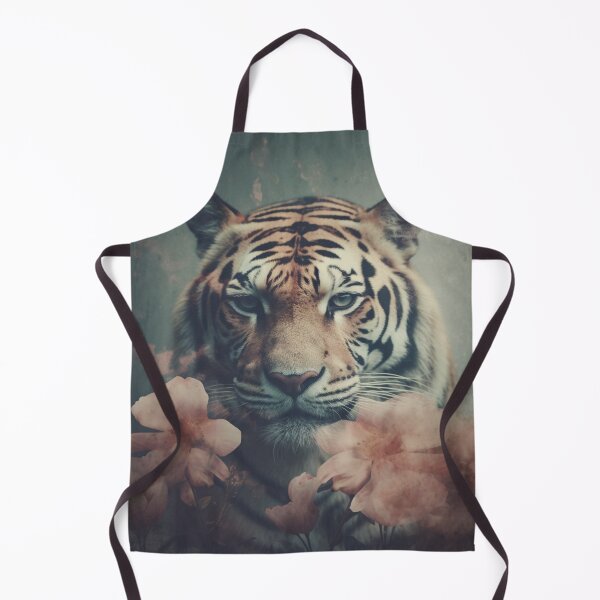 Item preview, Shabby Chic Gloomy Floral Tiger designed and sold by AmandaArcane.