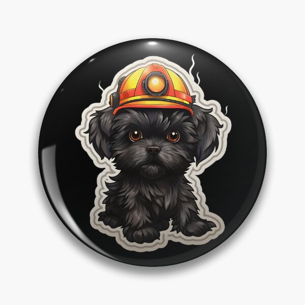 Item preview, Firefighter Monkey Terrier Puppy designed and sold by CUTEDOGGIEZ.