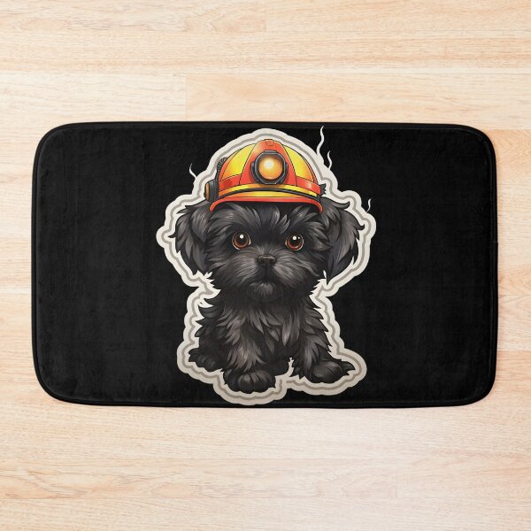 Item preview, Firefighter Monkey Terrier Puppy designed and sold by CUTEDOGGIEZ.