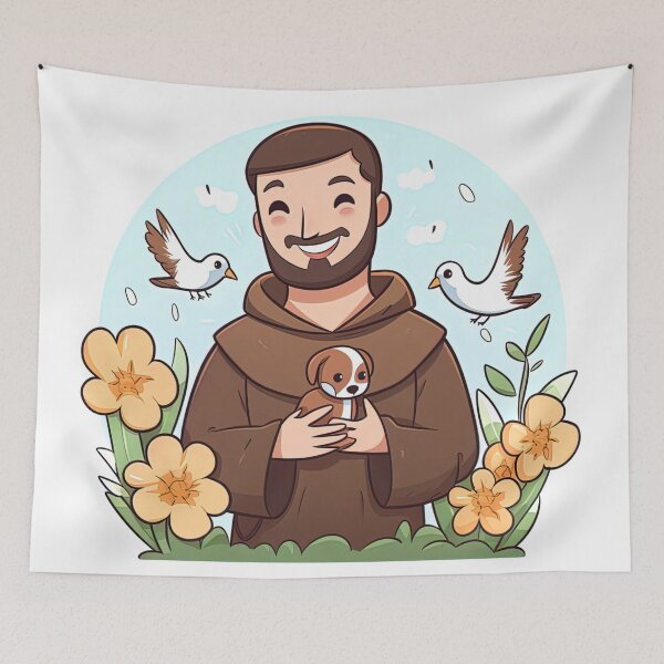 Item preview, Saint Francis of Assissi  | cute style designed and sold by ComicsFactory.