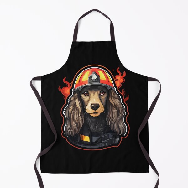 Item preview, Firefighter Afghan Hound designed and sold by CUTEDOGGIEZ.