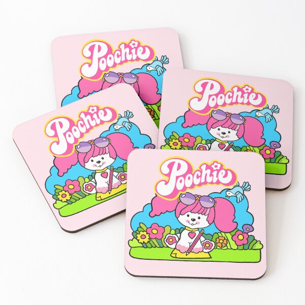 Item preview, Poochie writes a letter - Retro 80s Pink Dog designed and sold by FunnehGacha.