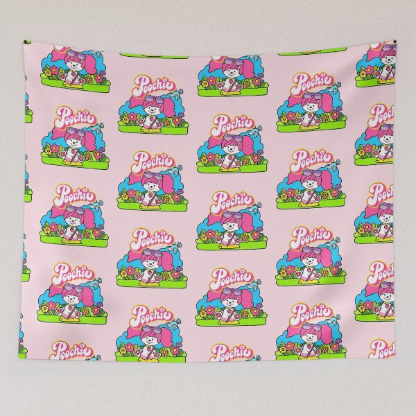 Item preview, Poochie writes a letter - Retro 80s Pink Dog designed and sold by FunnehGacha.