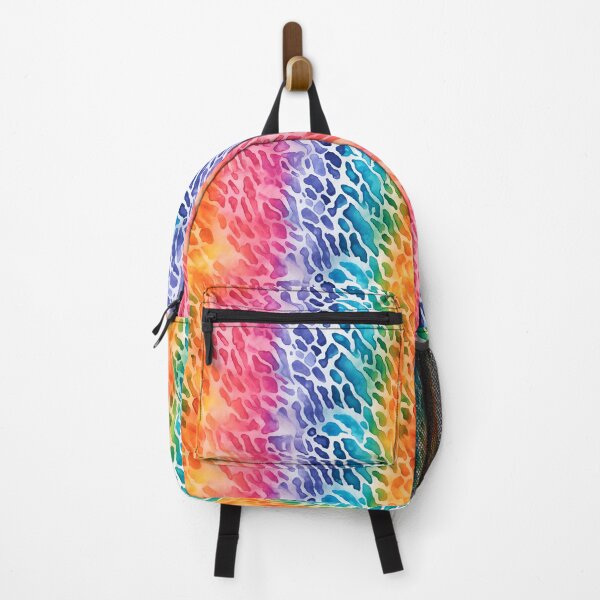 Item preview, Watercolor Rainbow Tiger skin pattern designed and sold by Sp3ctrumOfColor.