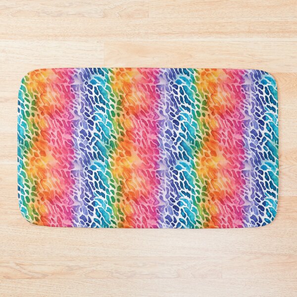 Item preview, Watercolor Rainbow Tiger skin pattern designed and sold by Sp3ctrumOfColor.