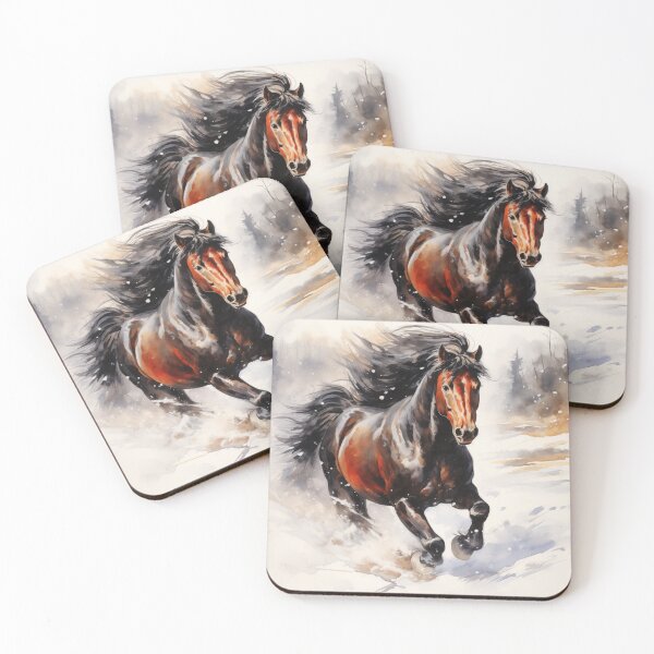 Item preview, a water painting of black horse designed and sold by officialali2022.