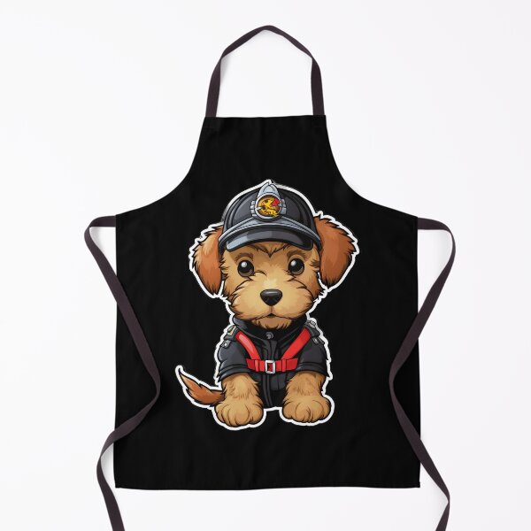 Item preview, Firefighter Waterside Terrier Puppy designed and sold by CUTEDOGGIEZ.